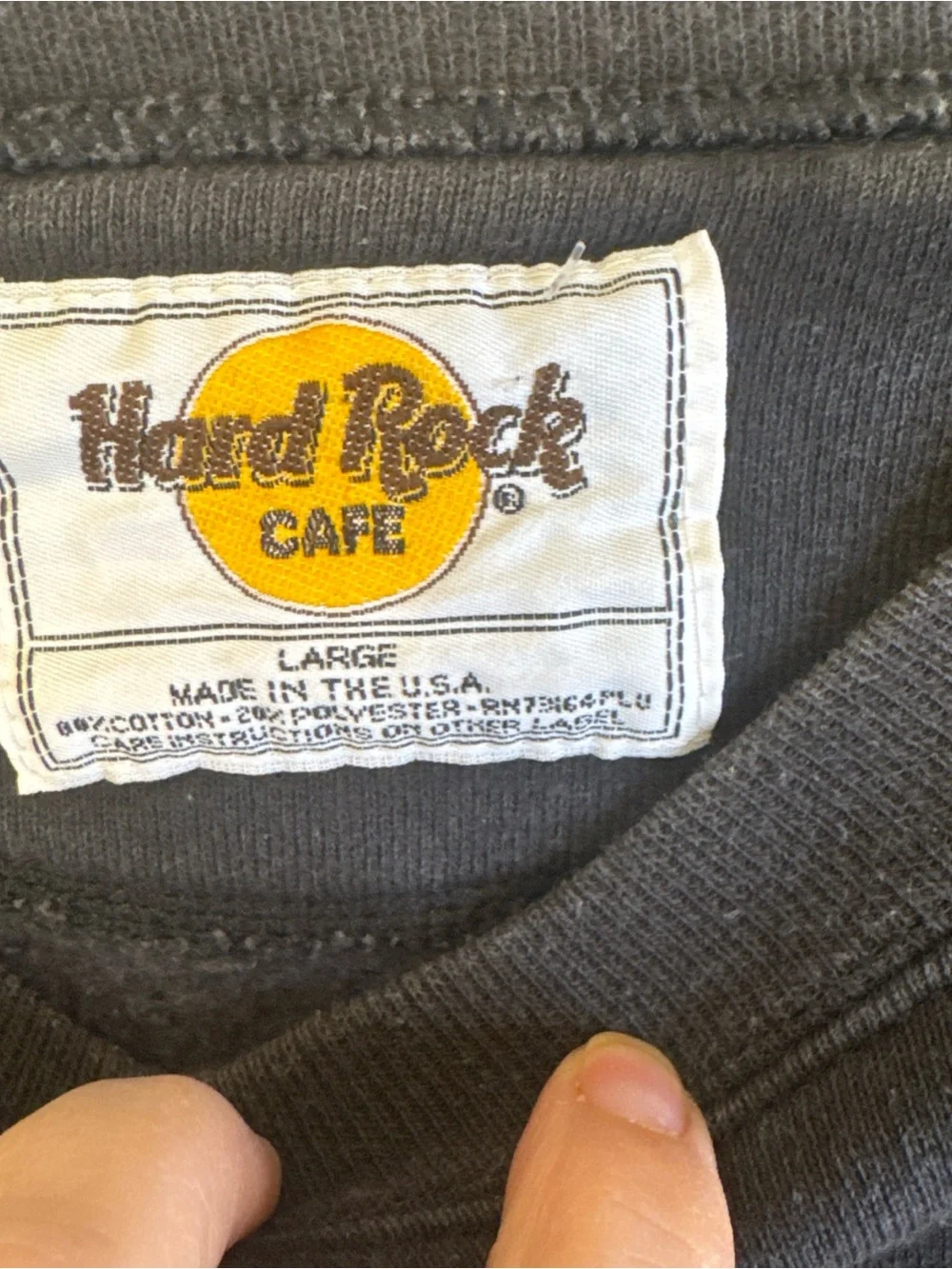 Vintage 90’s Hard Rock Cafe Save The Planet Orlando Men’s L Black Embroidered - Picture 4 of 7